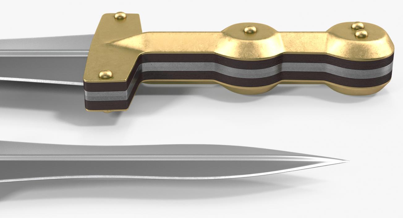 3D model Roman Pugio Dagger with Sheath