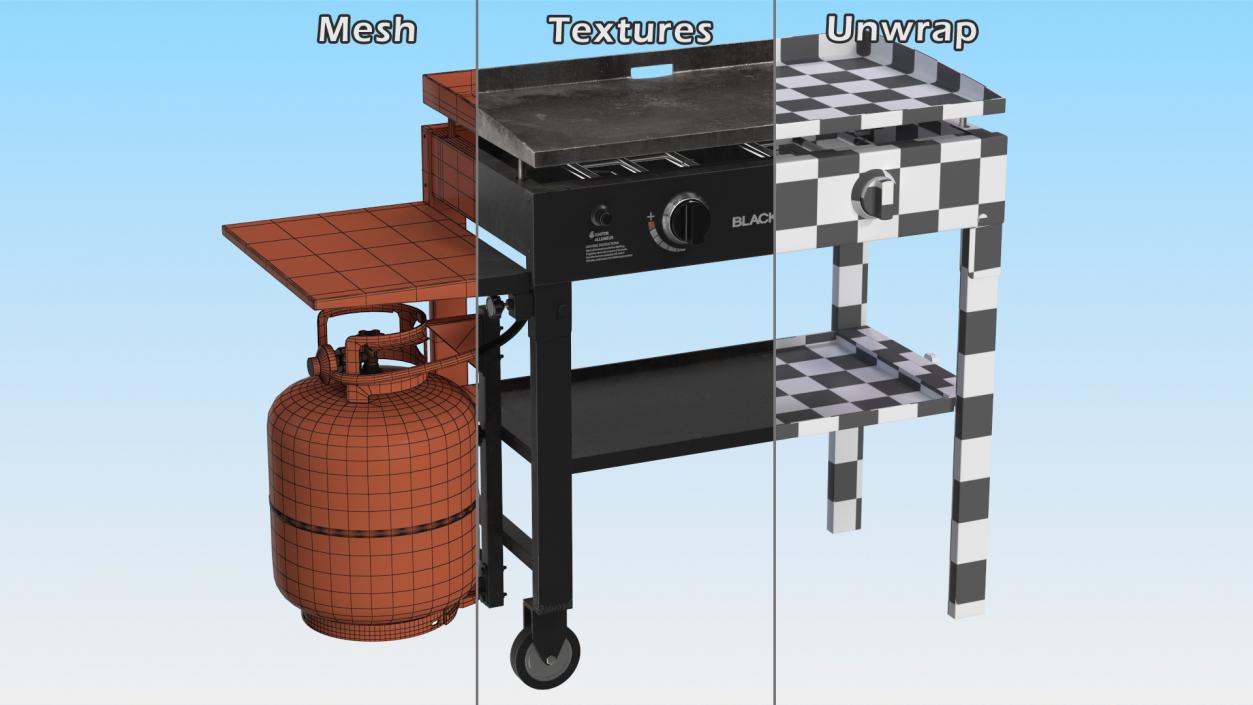 3D model Blackstone Outdoor Flat Top Gas Griddle Dusty