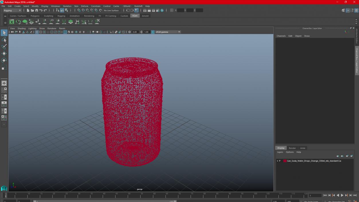 Drink Soda Can with Water Droplets Red 330ml 3D model