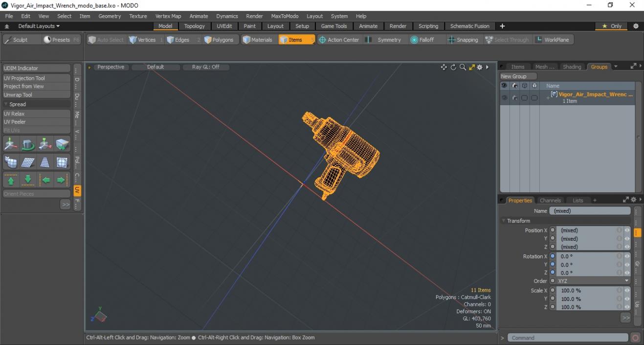 3D Vigor Air Impact Wrench model