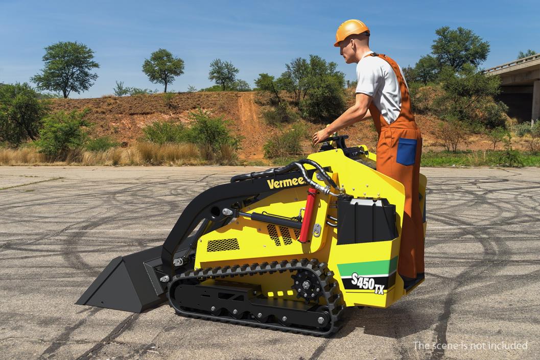 3D Mini Loader Vermeer S450TX with Bucket model