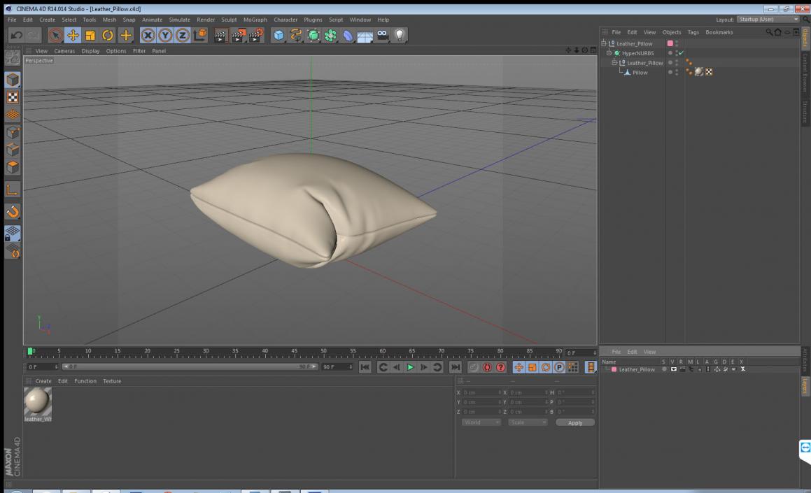 Leather Pillow 3D model