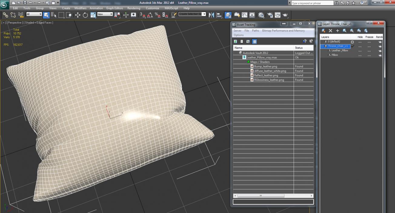 Leather Pillow 3D model