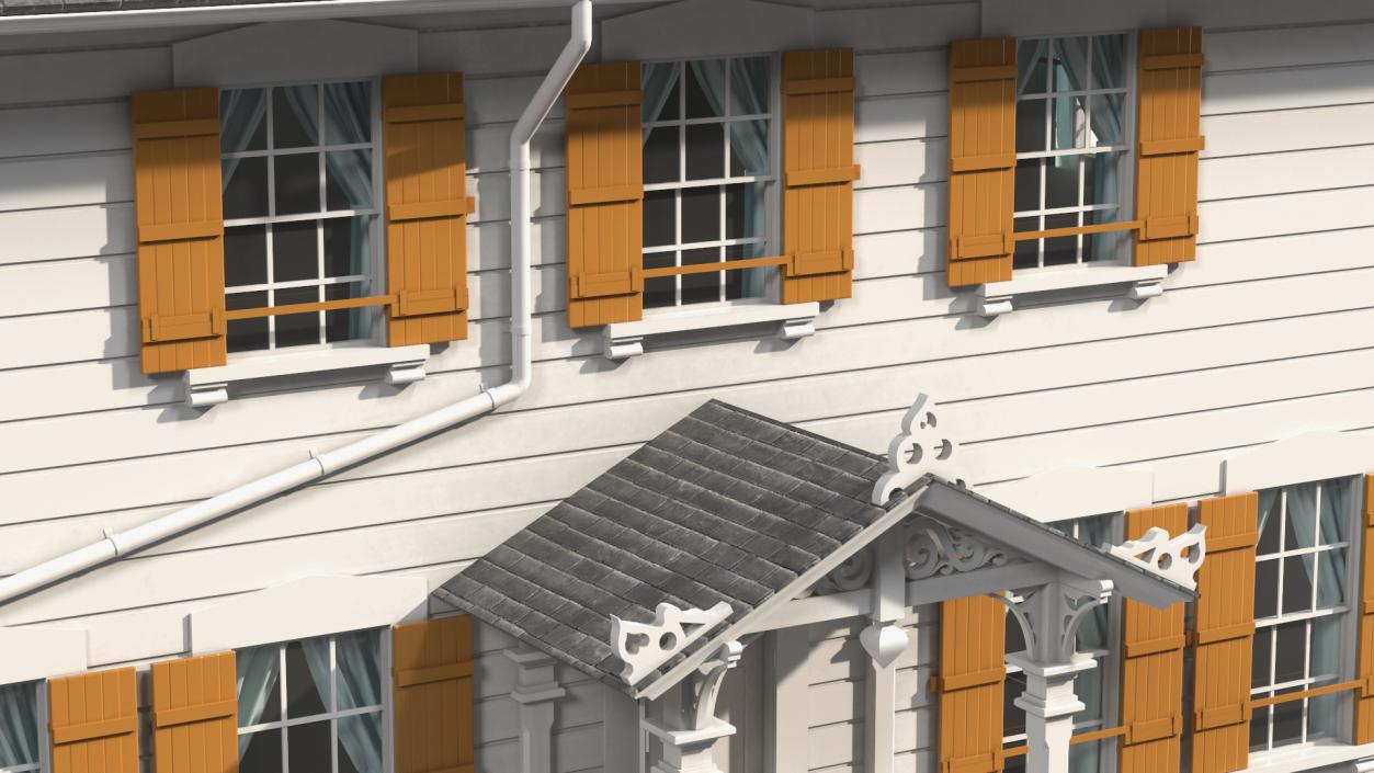 3D model Antique Wooden House