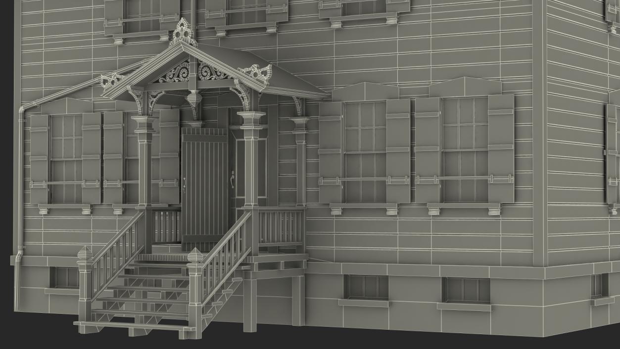 3D model Antique Wooden House