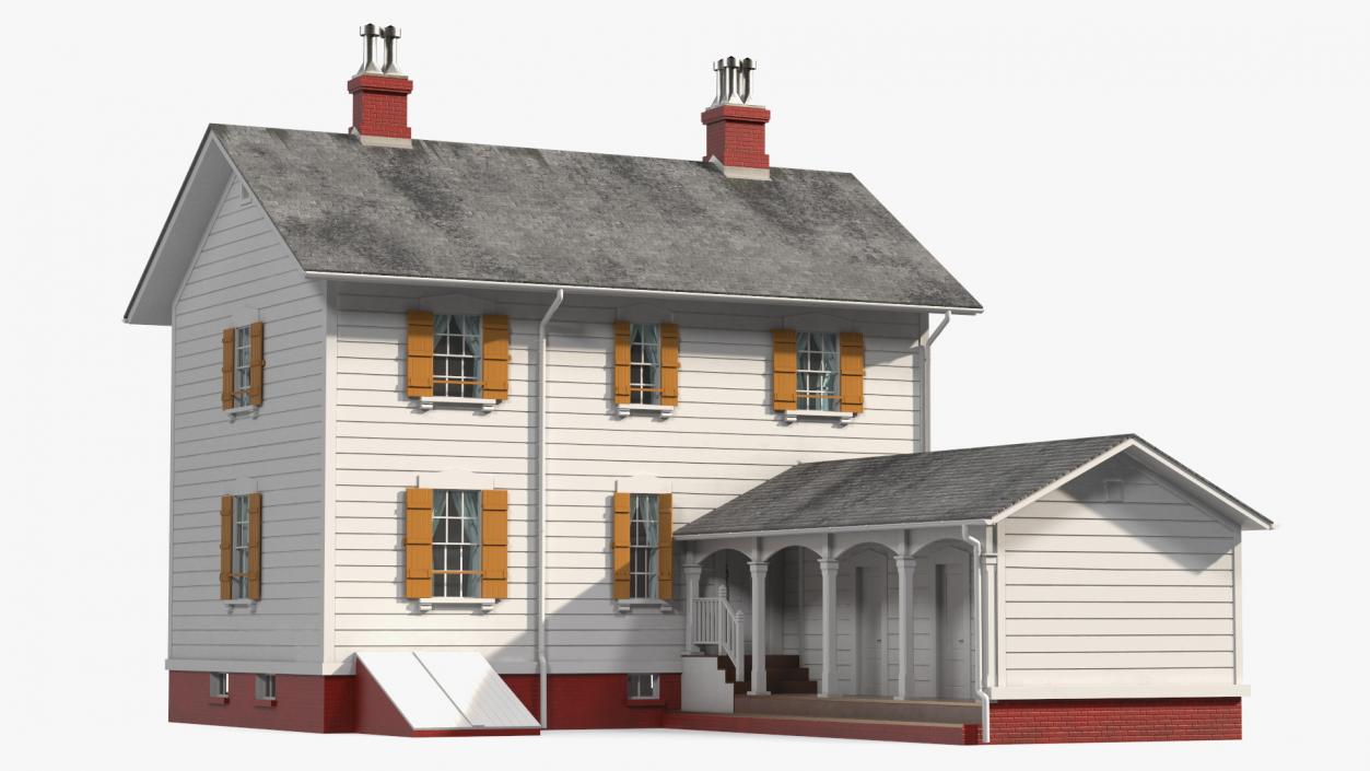 3D model Antique Wooden House