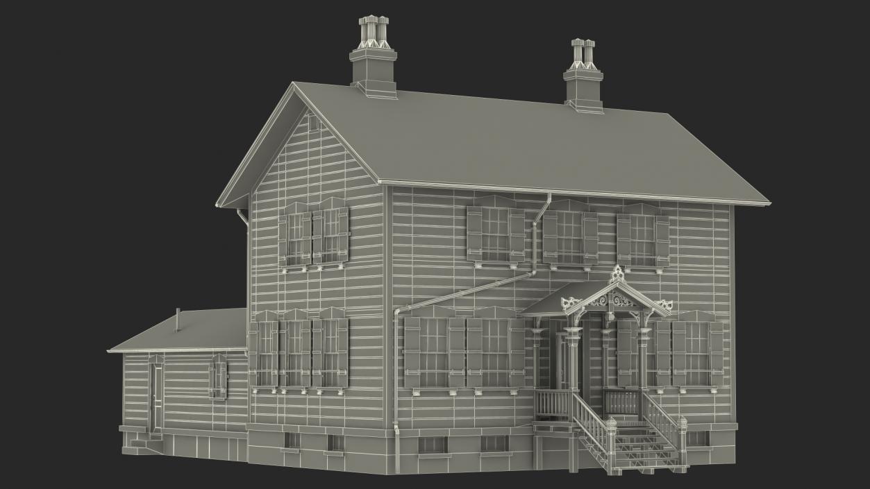 3D model Antique Wooden House