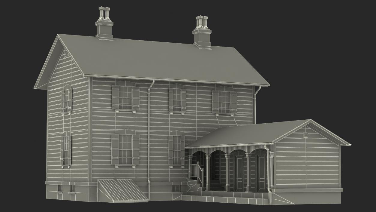 3D model Antique Wooden House