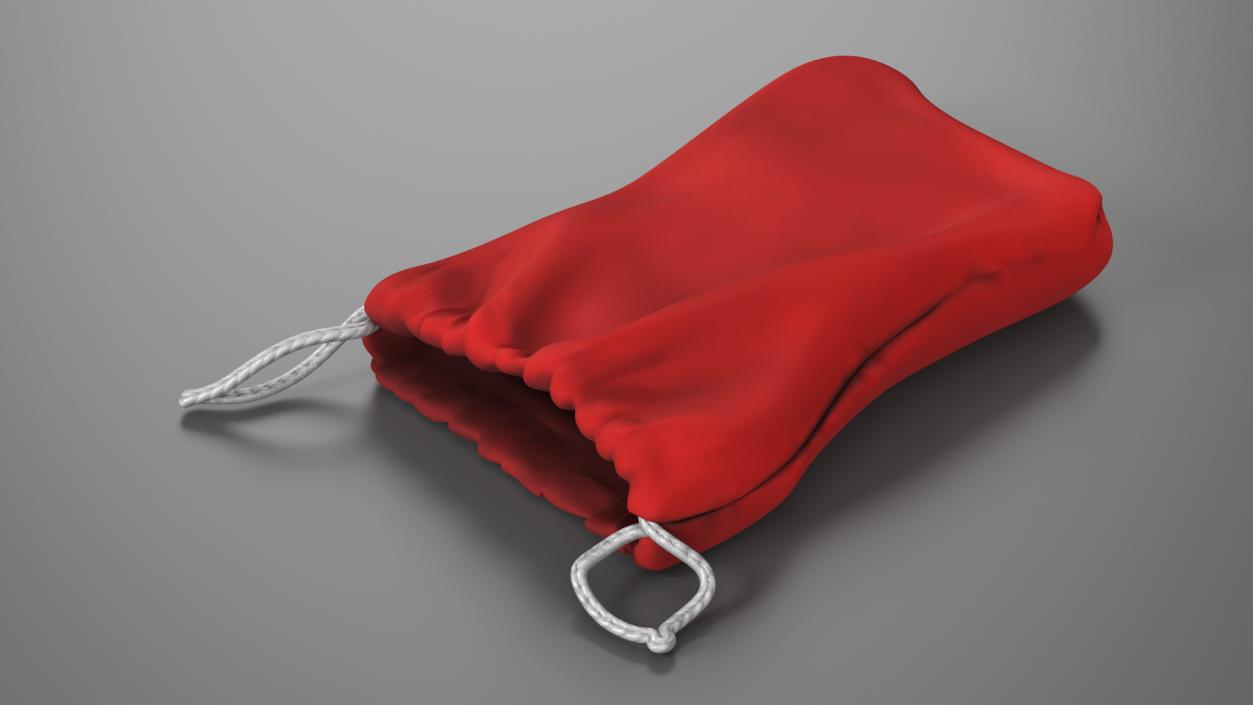 Red Cloth Pouch 2 3D