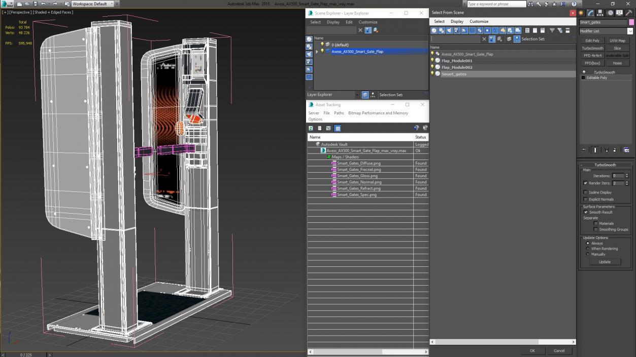 Axess AX500 Smart Gate Flap 3D