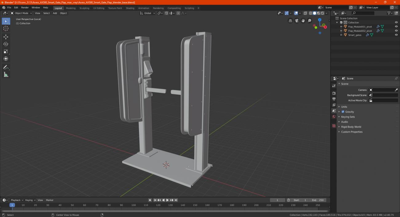 Axess AX500 Smart Gate Flap 3D