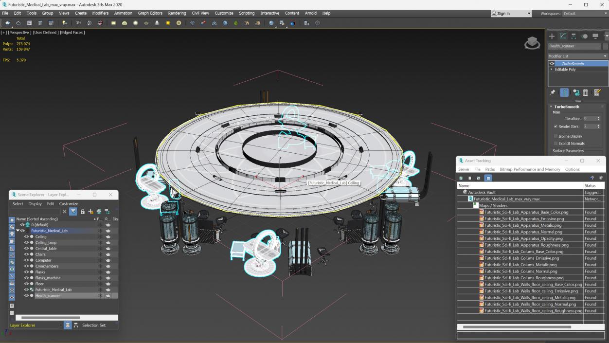 Futuristic Medical Lab 3D