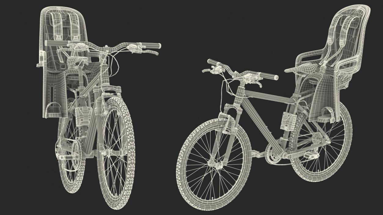 3D Mountain Bike with Thule Safety Seat