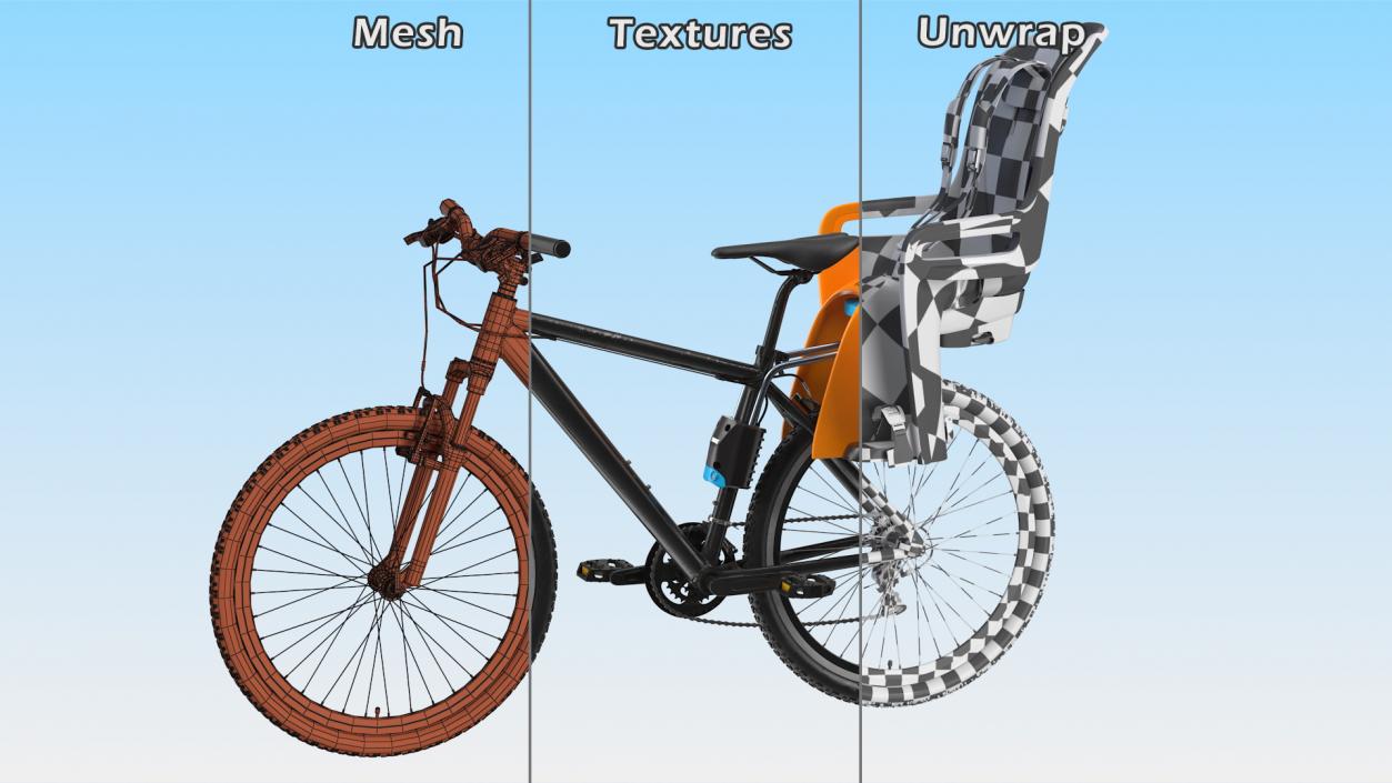 3D Mountain Bike with Thule Safety Seat