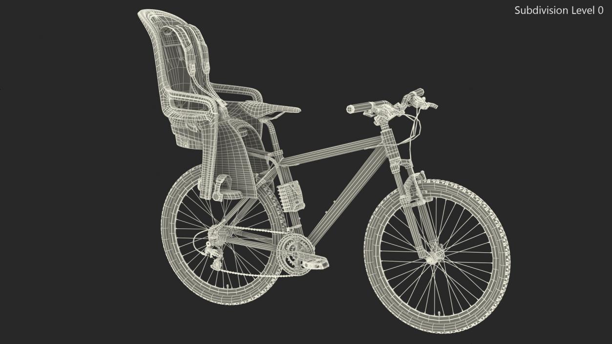 3D Mountain Bike with Thule Safety Seat