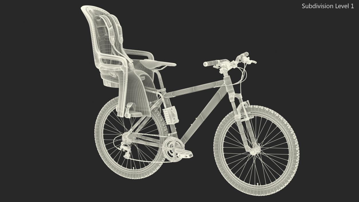 3D Mountain Bike with Thule Safety Seat