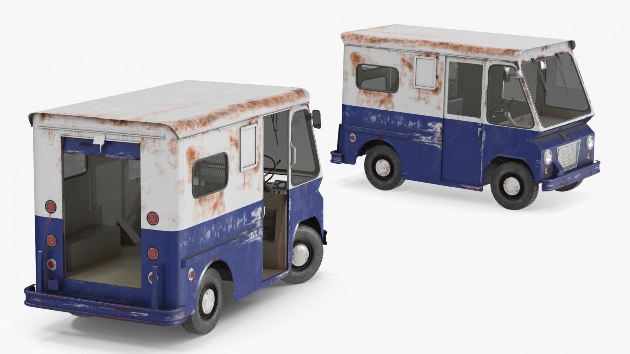 1963 Studebaker ZIP Van Old Rigged 3D model