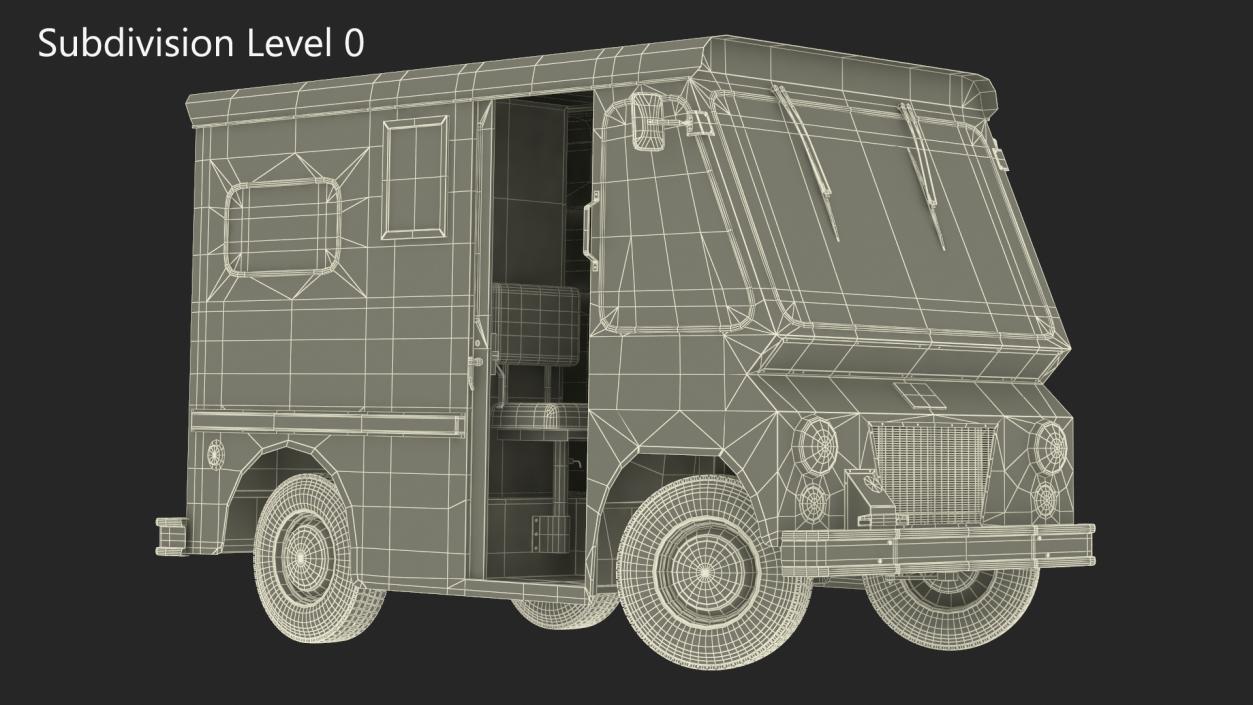 1963 Studebaker ZIP Van Old Rigged 3D model