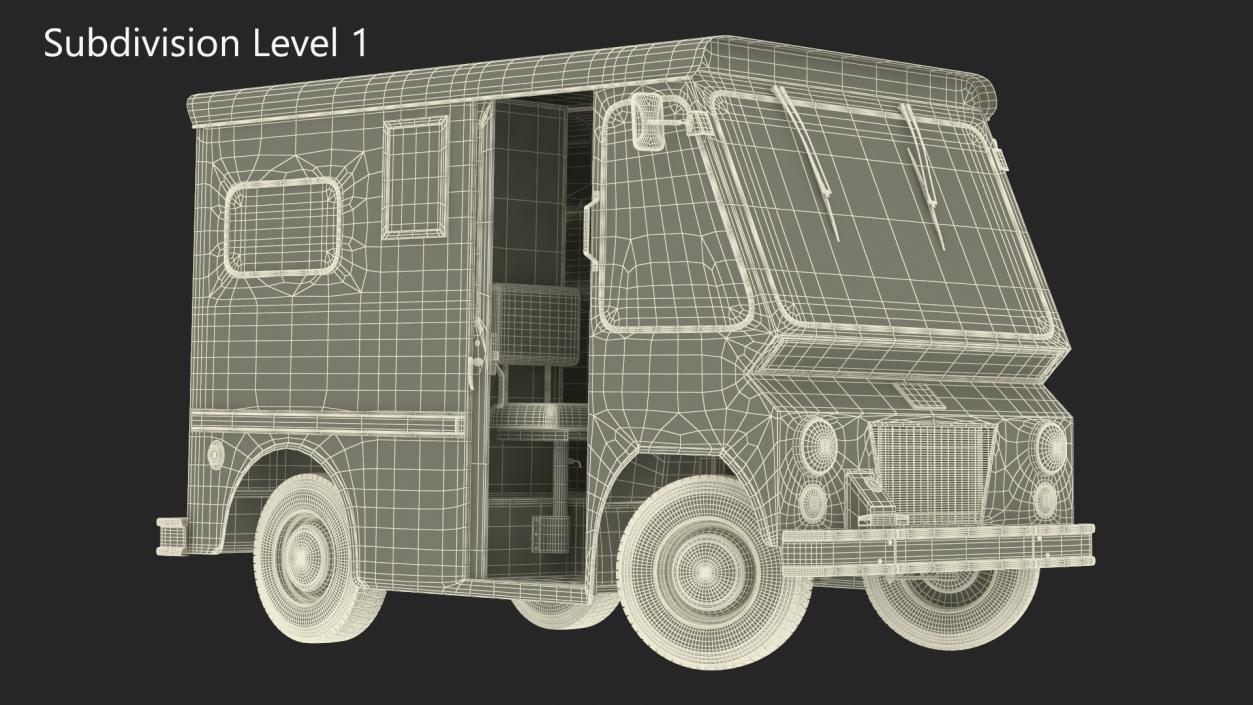 1963 Studebaker ZIP Van Old Rigged 3D model