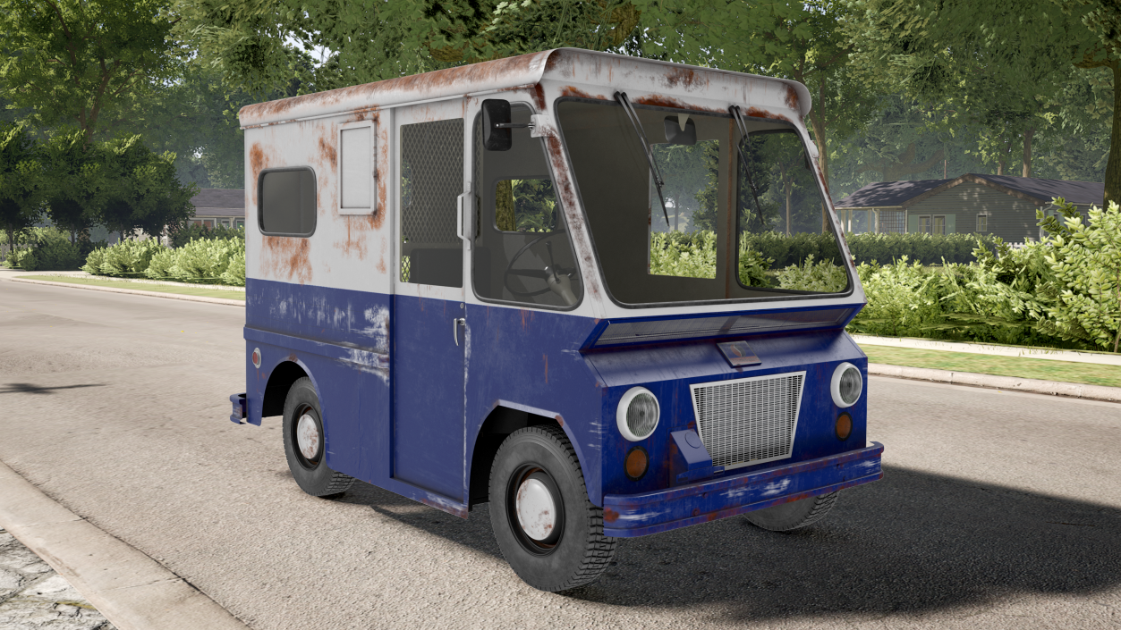 1963 Studebaker ZIP Van Old Rigged 3D model