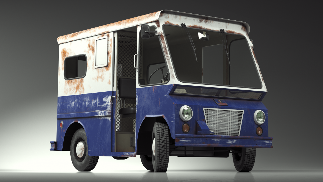 1963 Studebaker ZIP Van Old Rigged 3D model