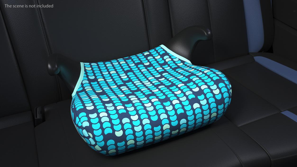 3D model Portable Car Booster Seat Blue