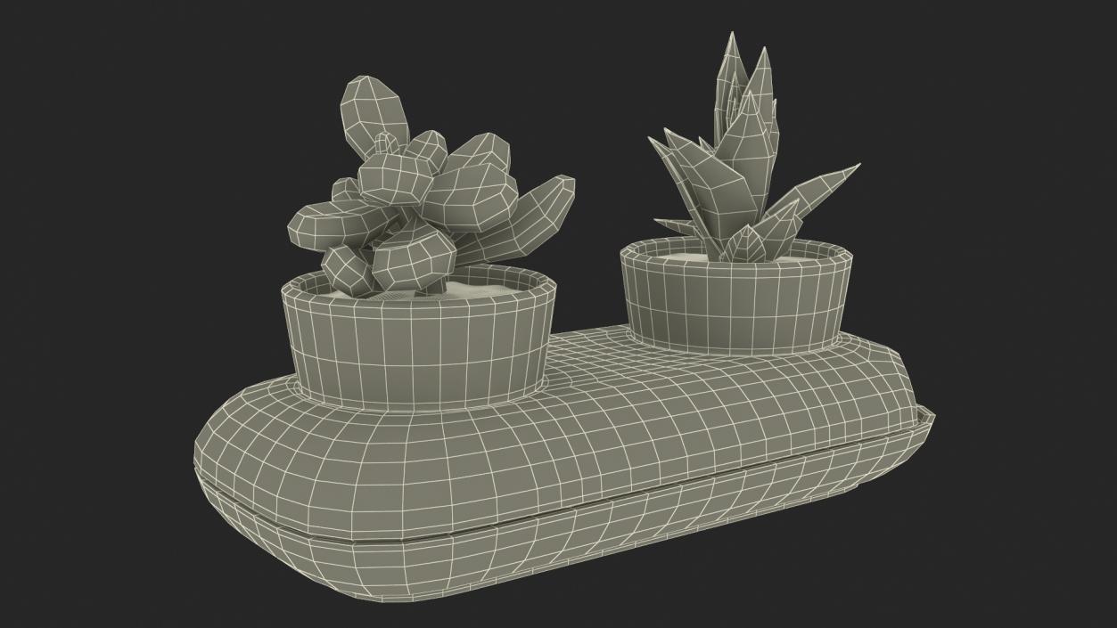 3D model Sagaform Double Herb Pot Beige