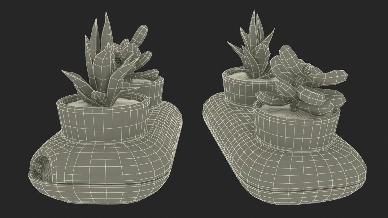 3D model Sagaform Double Herb Pot Beige