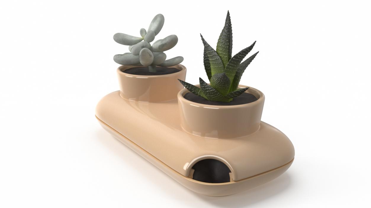 3D model Sagaform Double Herb Pot Beige