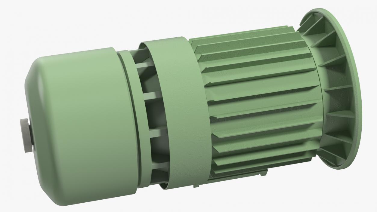 3D model Electric Motor Cutaway Green 2