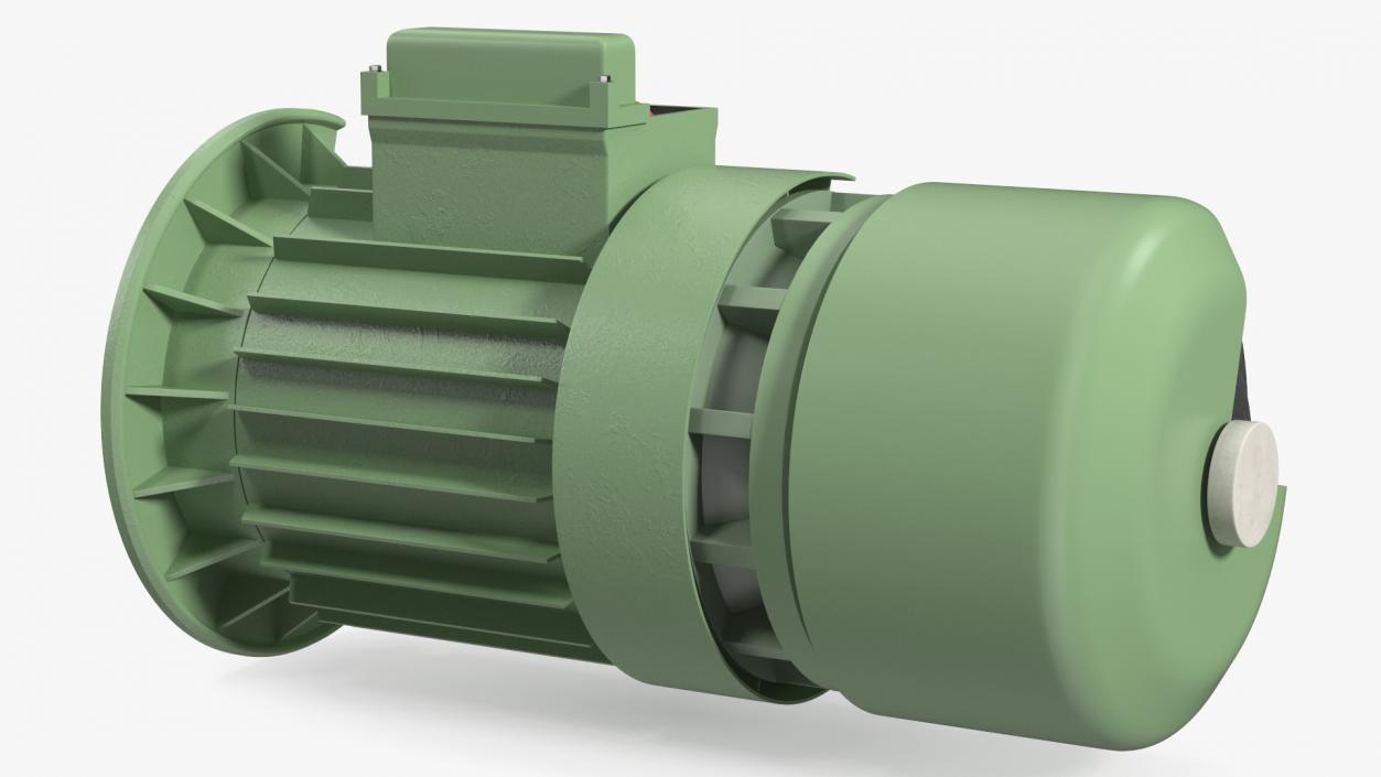 3D model Electric Motor Cutaway Green 2