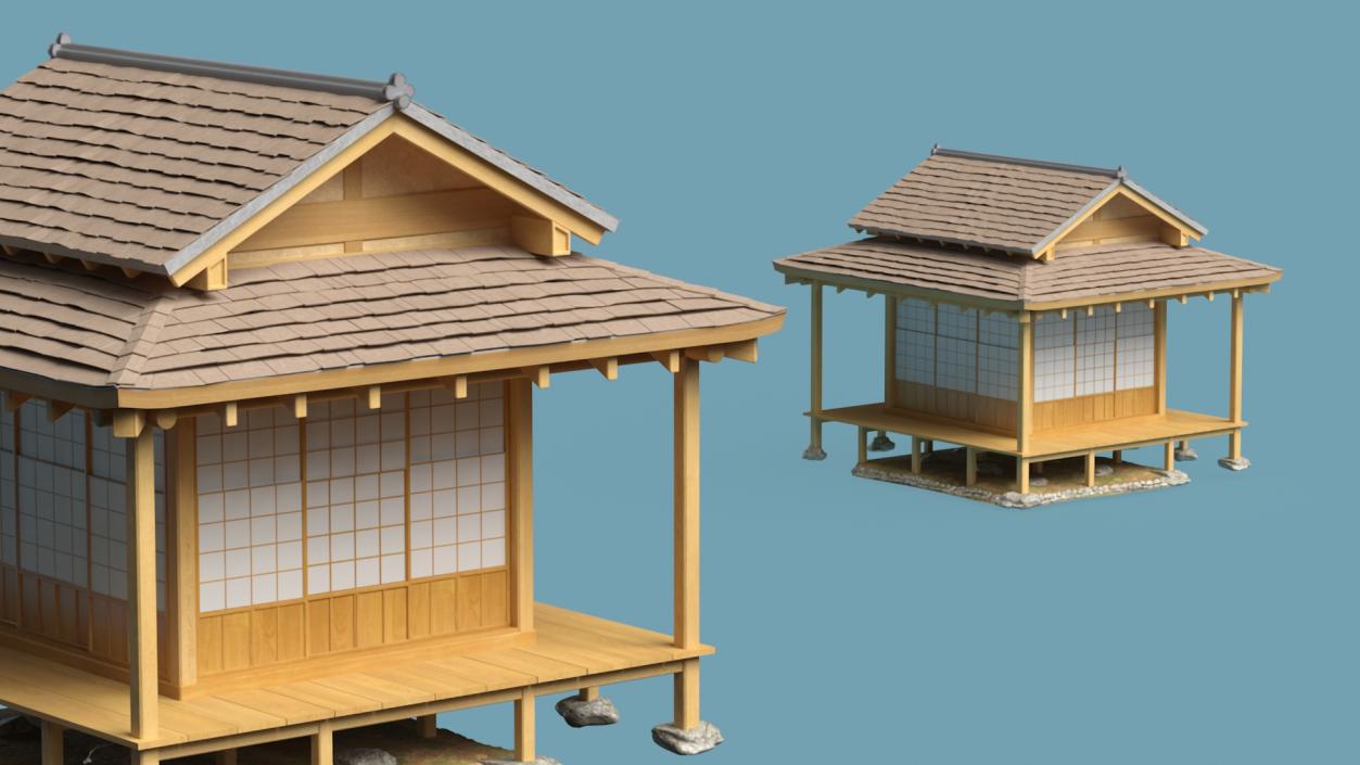 3D model Japan Traditional Houses Collection