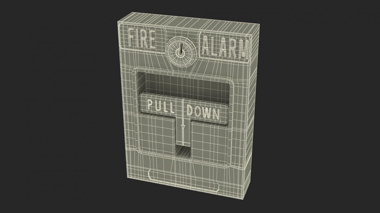 3D model Pull Down Fire Alarm