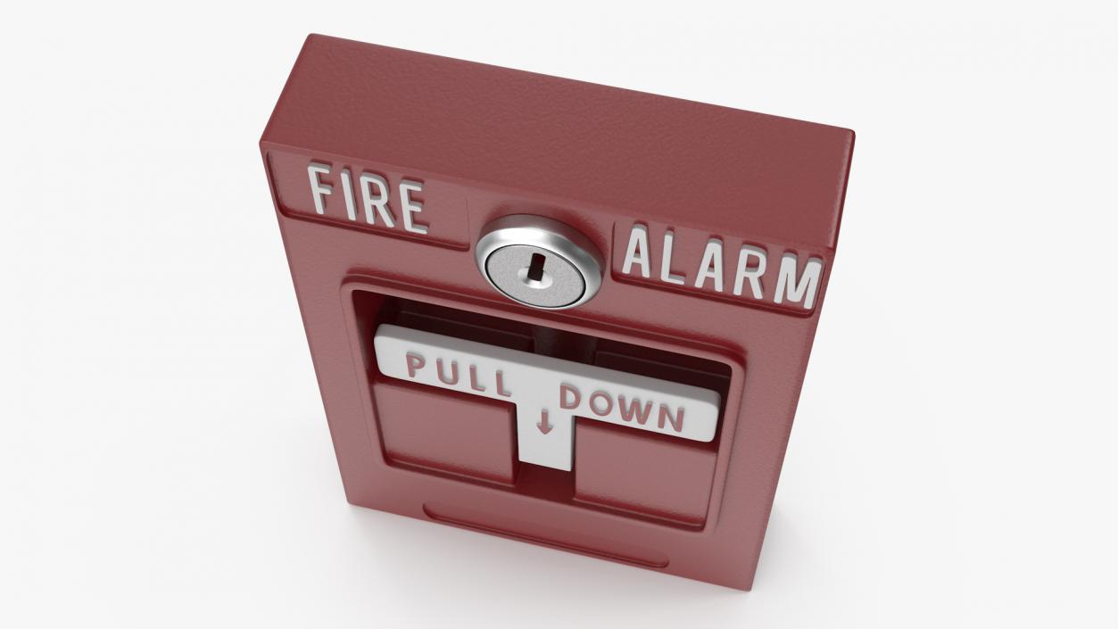 3D model Pull Down Fire Alarm