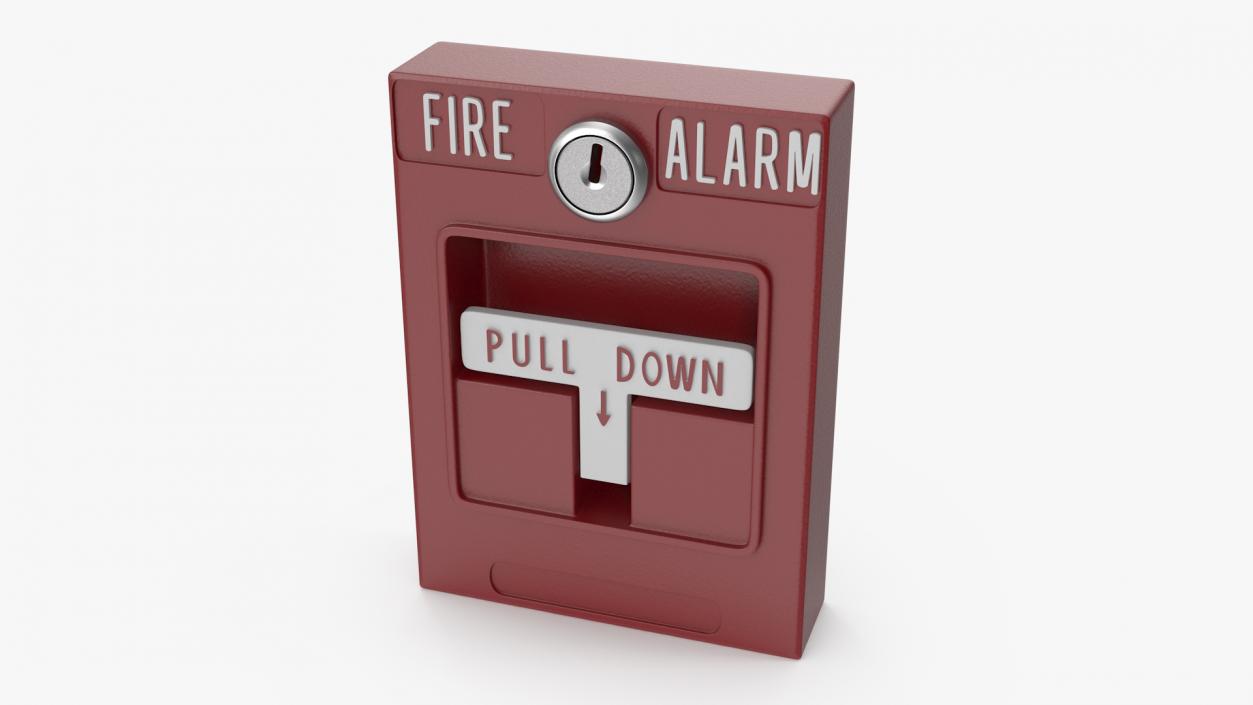 3D model Pull Down Fire Alarm