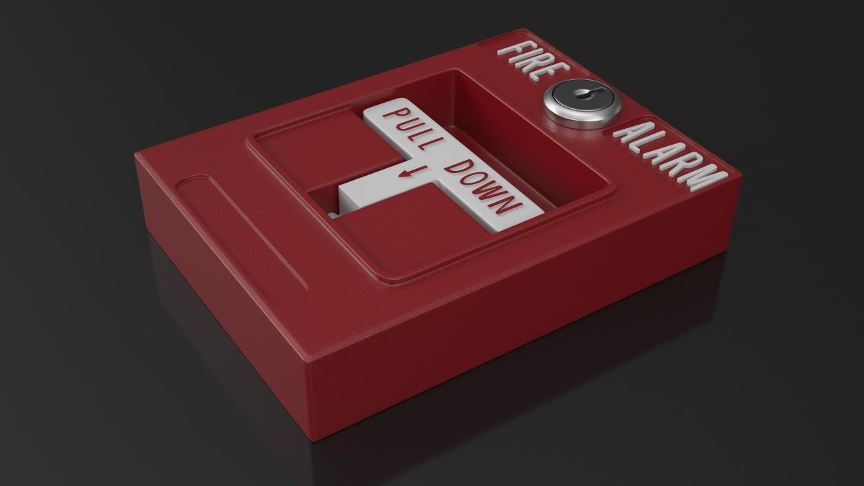 3D model Pull Down Fire Alarm