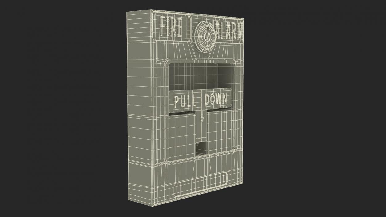 3D model Pull Down Fire Alarm