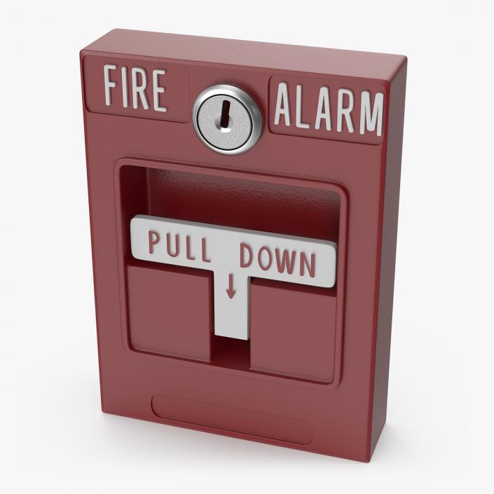 3D model Pull Down Fire Alarm