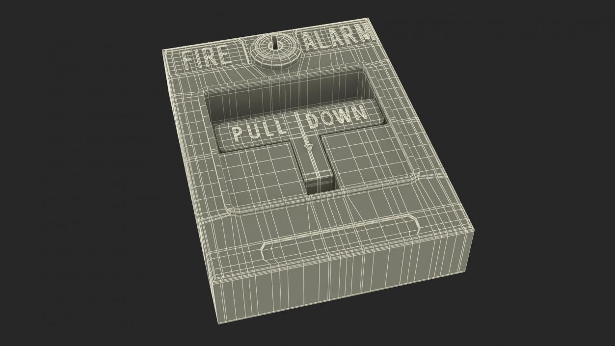 3D model Pull Down Fire Alarm