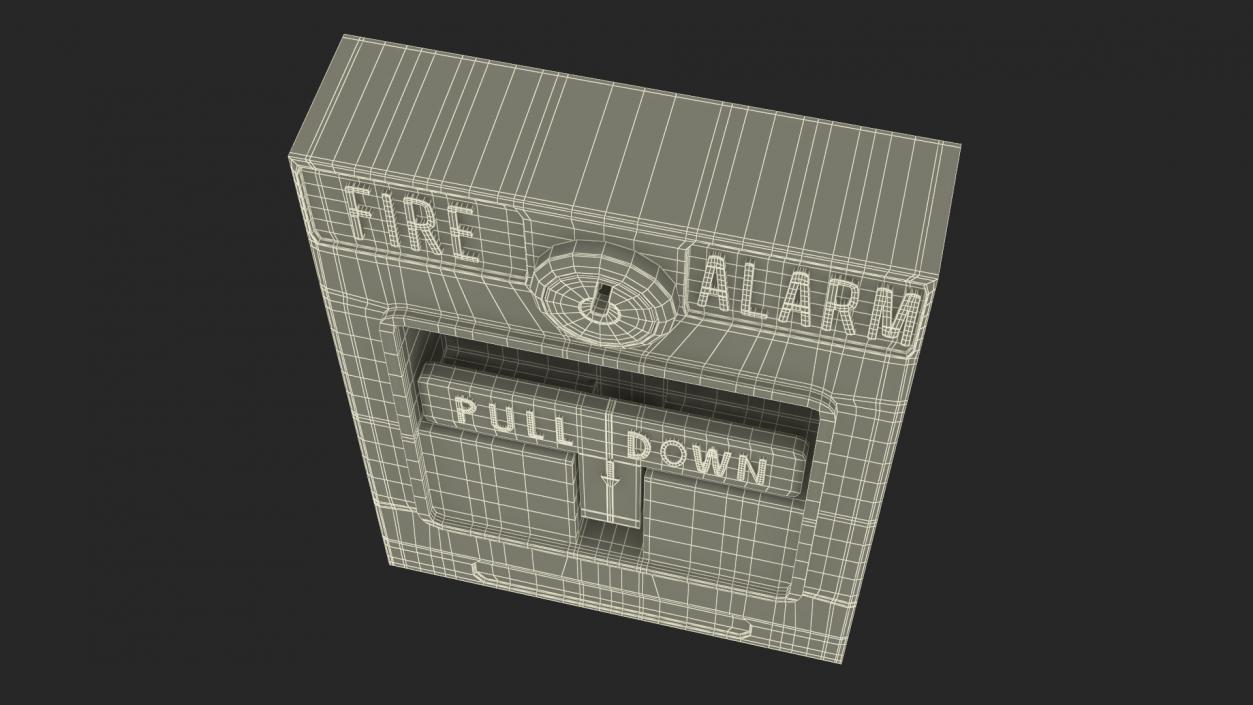 3D model Pull Down Fire Alarm