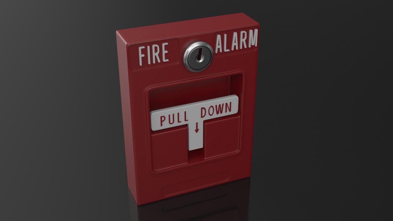 3D model Pull Down Fire Alarm