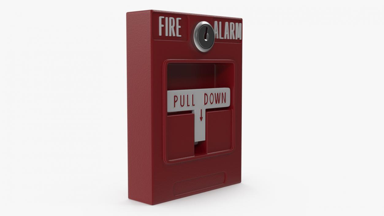 3D model Pull Down Fire Alarm