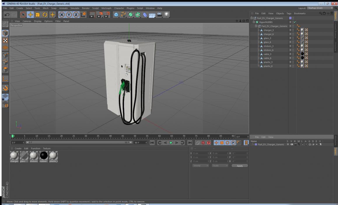 3D Fast EV Charger Generic model