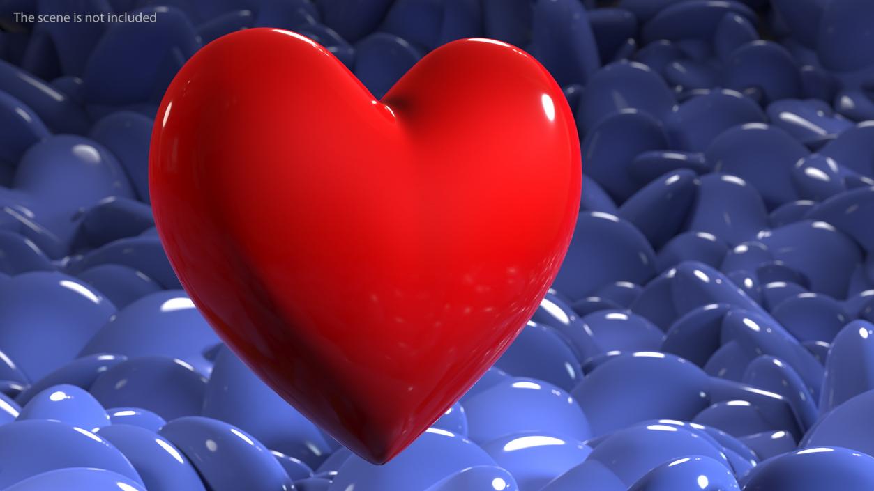 3D Heart with Arrow pointing Right