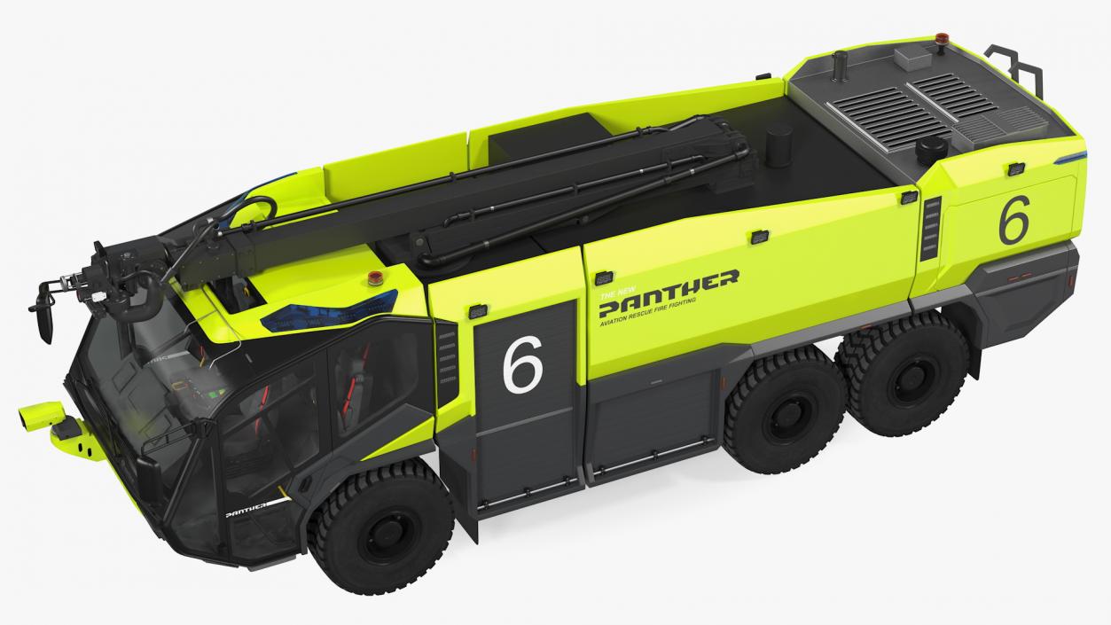 Rosenbauer Panther 6x6 ARFF Vehicle Rigged 3D