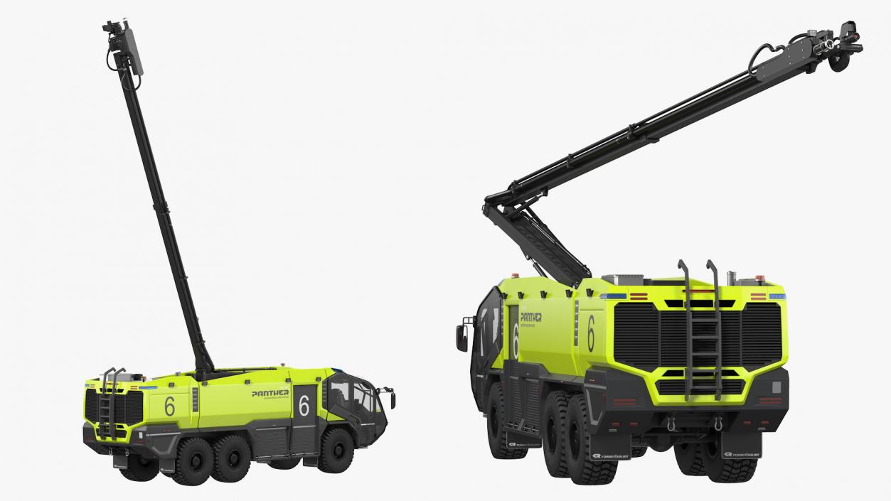 Rosenbauer Panther 6x6 ARFF Vehicle Rigged 3D