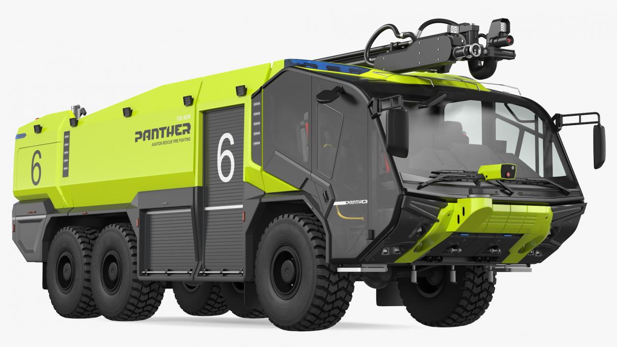 Rosenbauer Panther 6x6 ARFF Vehicle Rigged 3D