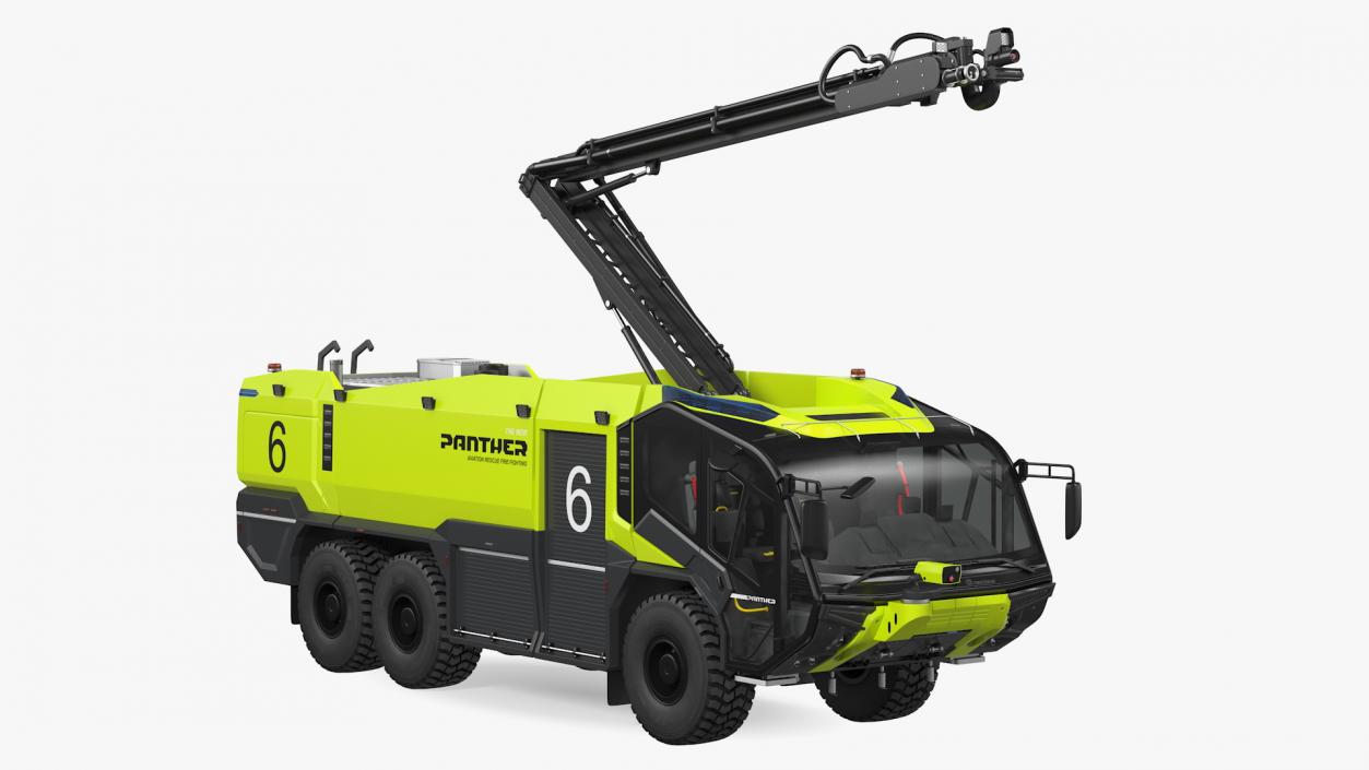 Rosenbauer Panther 6x6 ARFF Vehicle Rigged 3D