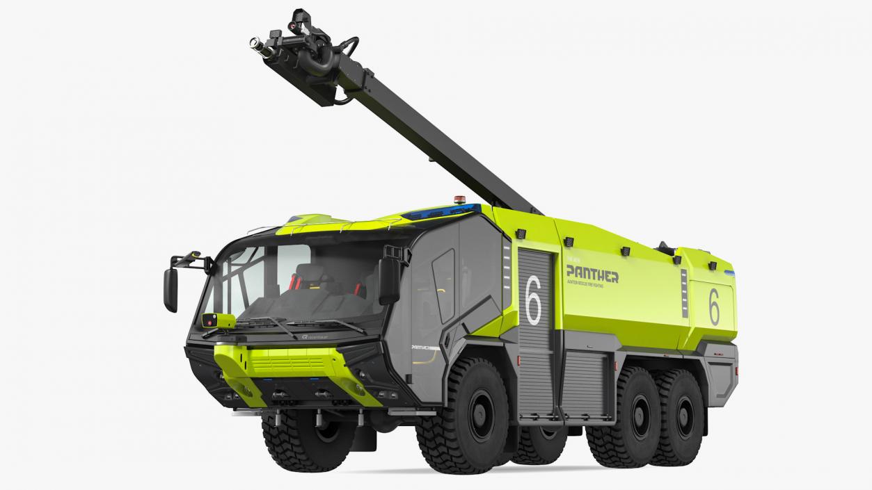 Rosenbauer Panther 6x6 ARFF Vehicle Rigged 3D