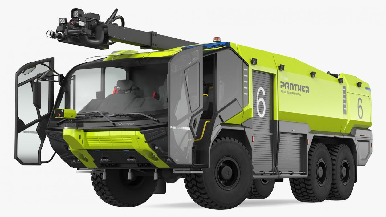 Rosenbauer Panther 6x6 ARFF Vehicle Rigged 3D